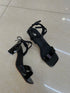 Back Bow Decor Buckle Open Toe Heels